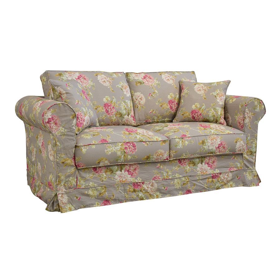 Canapé 2 places en tissu à motif fleuri - Crowson