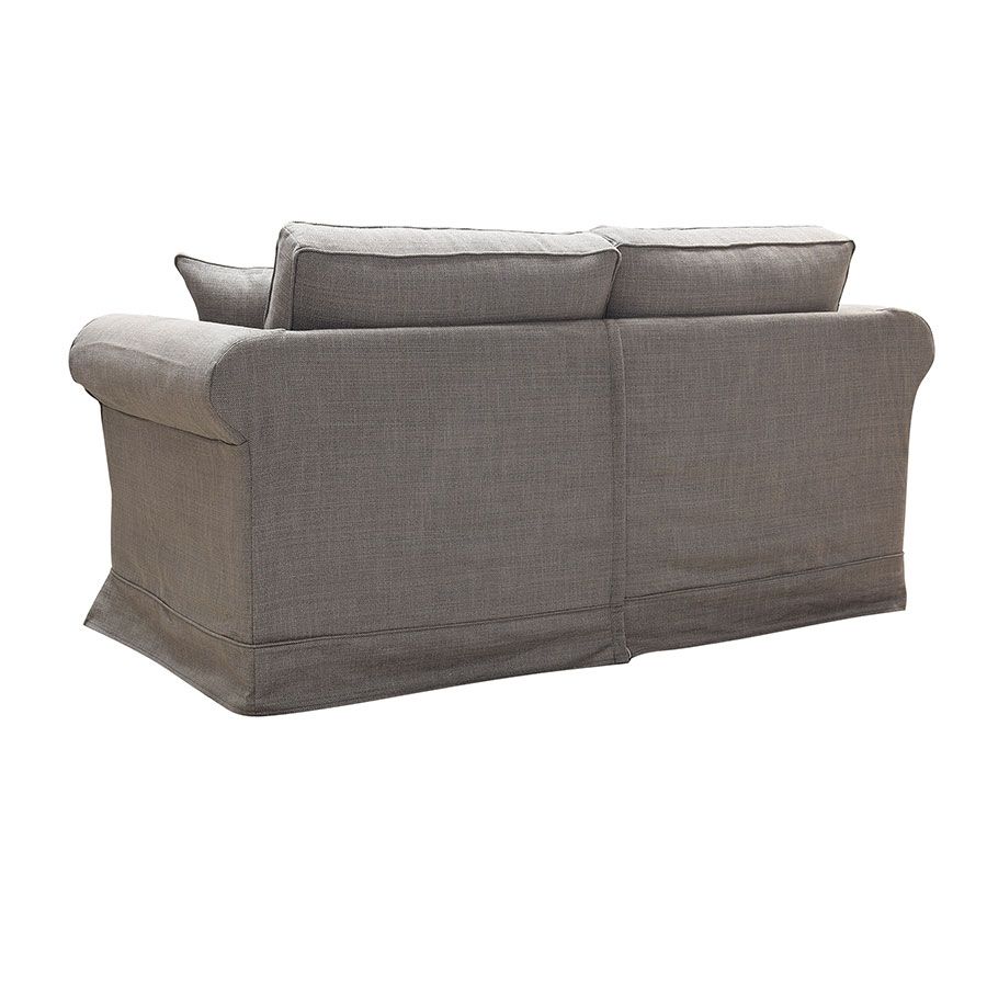 Canapé 2 places en tissu gris moyen - Crowson
