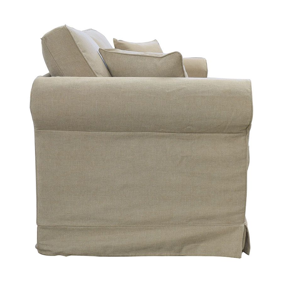 Canapé 2 places en tissu beige - Crowson
