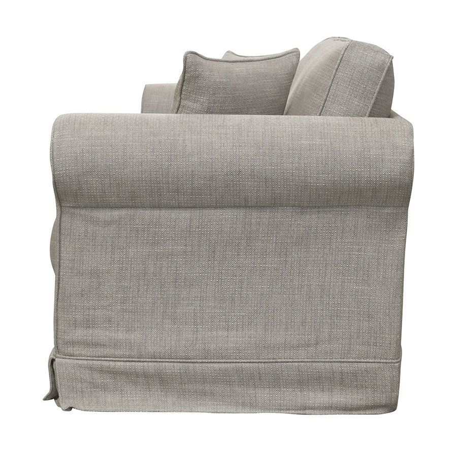 Canapé 3 places en tissu gris - Crowson
