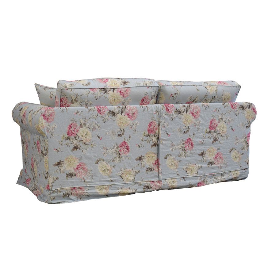 Canapé convertible 3 places en tissu à motif fleuri - Crowson