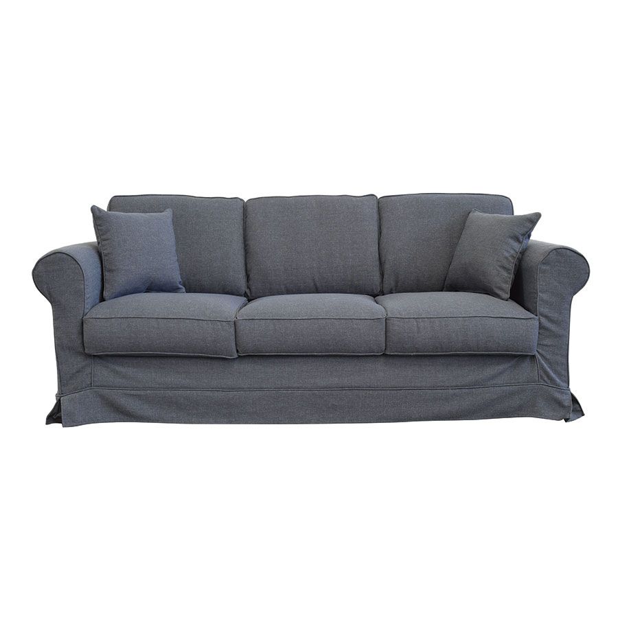 Canapé 4 places en tissu gris - Crowson