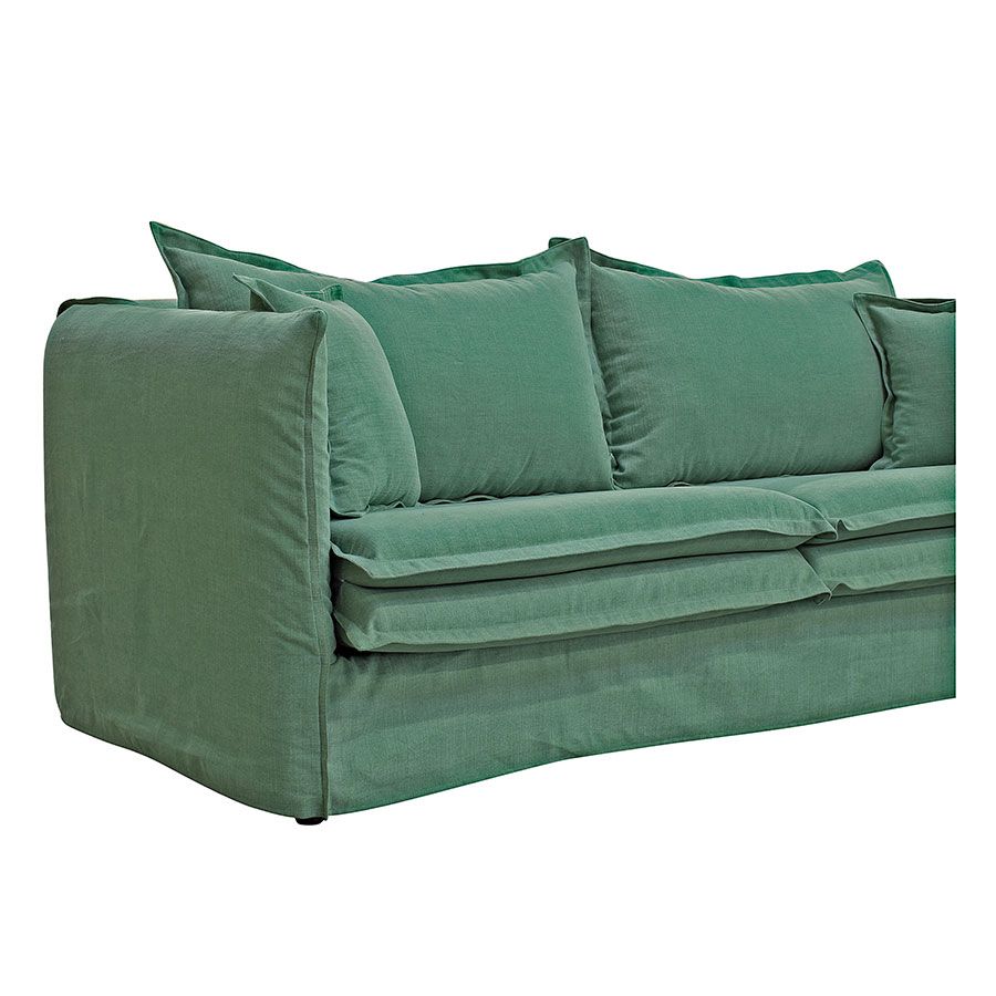 Canapé 4 places en tissu vert - Hampton