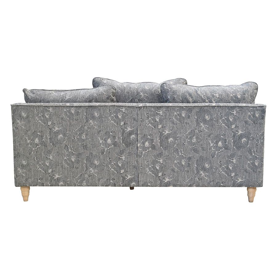 Canapé 4 places en tissu gris à motifs - Rivoli