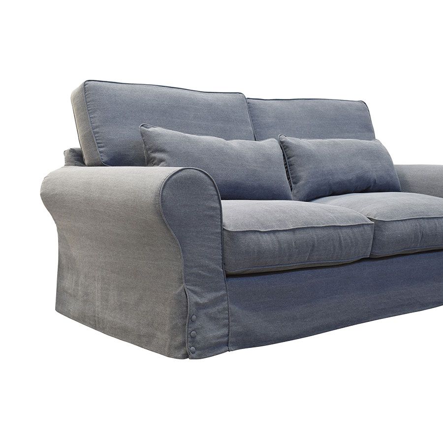 Canapé 3 places en tissu gris - Newport