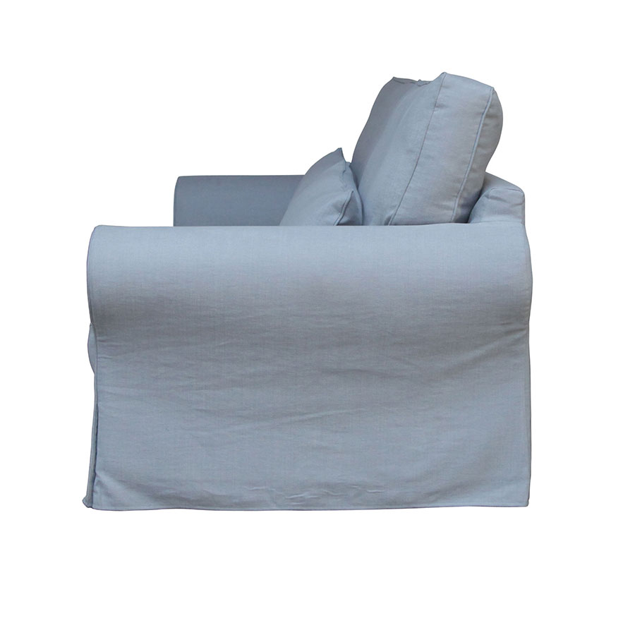 Canapé 4 places en tissu gris - Newport