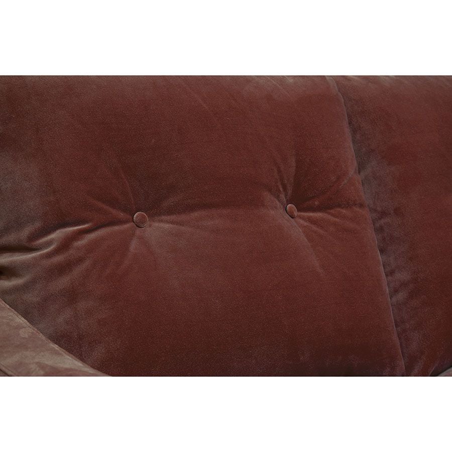 Canapé 4 places en tissu terre cuite - Vendôme