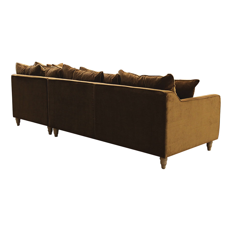 Canapé d'angle en velours bronze - Rivoli
