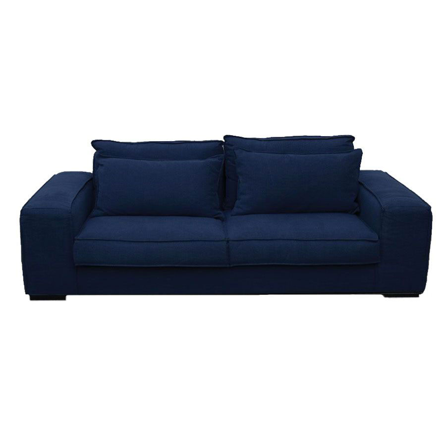 Canapé 3 places en tissu bleu foncé - Hudson XL