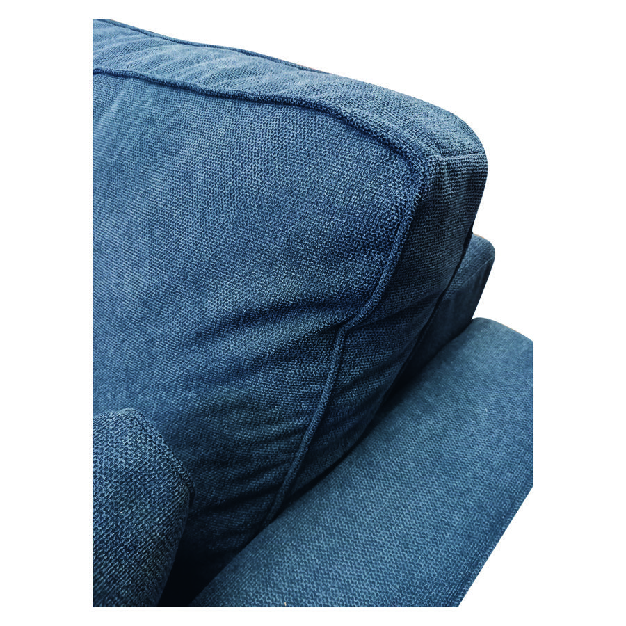Canapé 4 places convertible couchage permanent en tissu bleu foncé - Malcolm