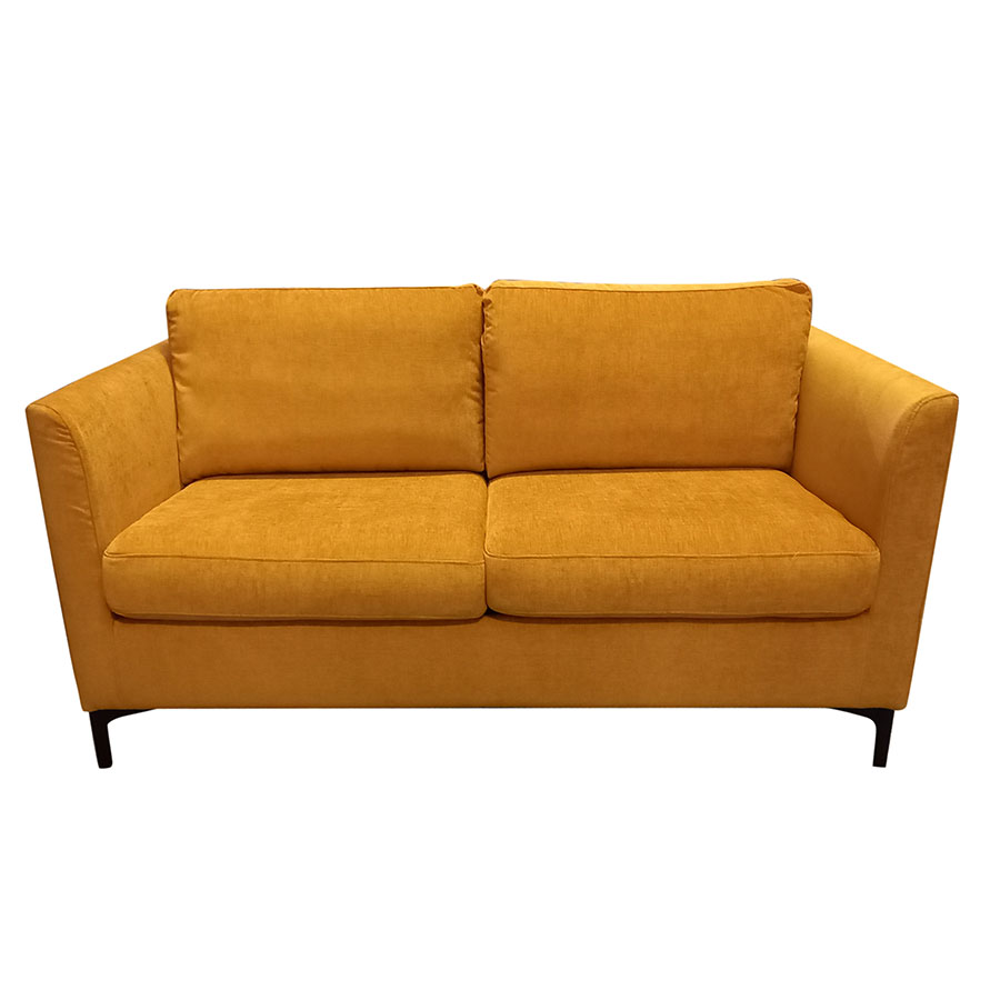 Canapé 2 places fixe en tissu orange - Wexford