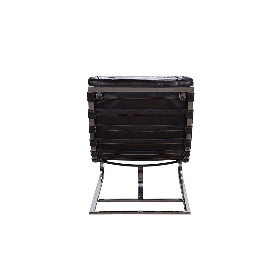 Chaise en cuir noir - Auckland