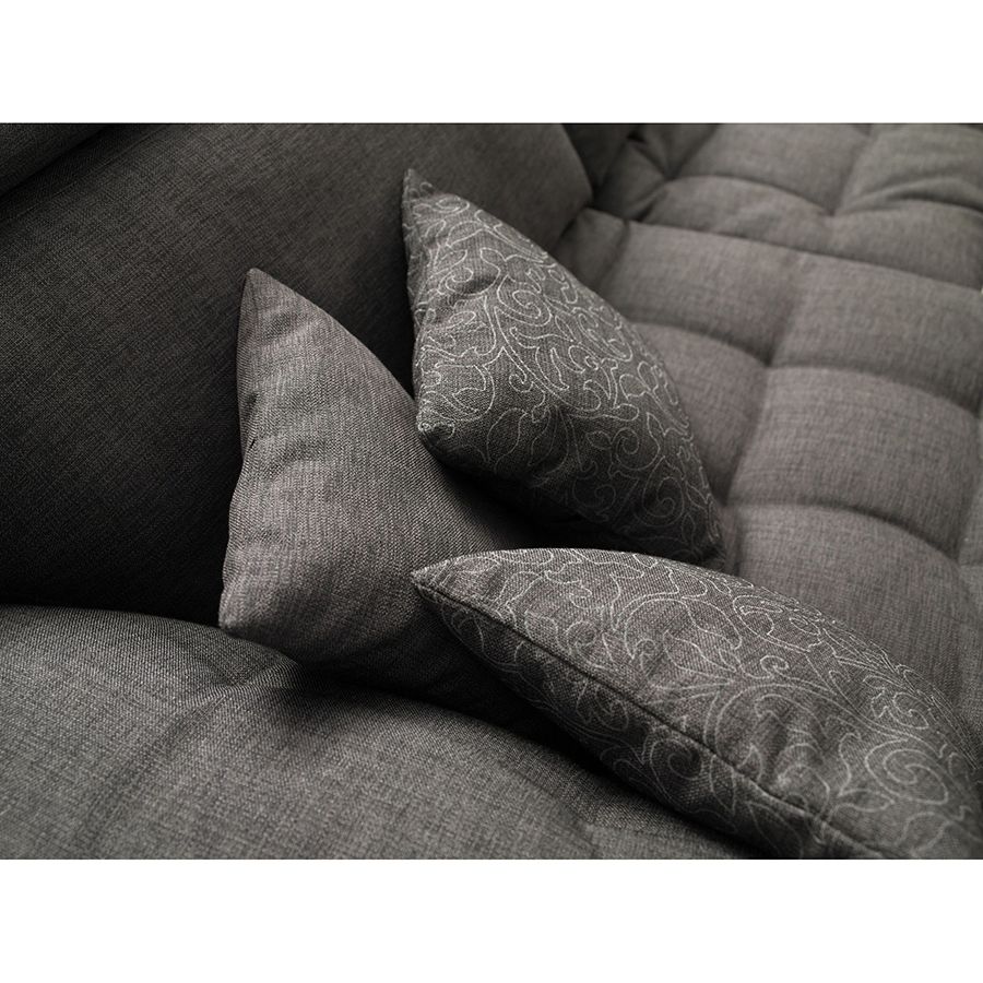 Canapé 1.5 places en tissu gris - Stockholm