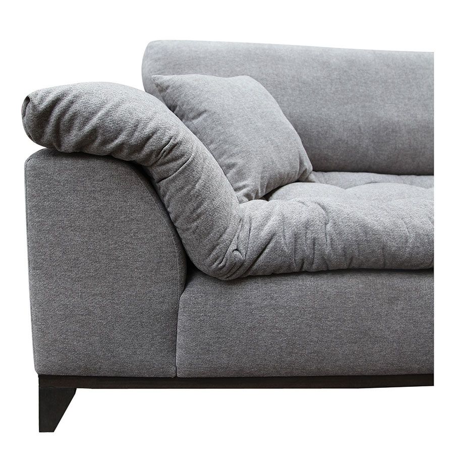Canapé 3,5 places en tissu gris - Stockholm