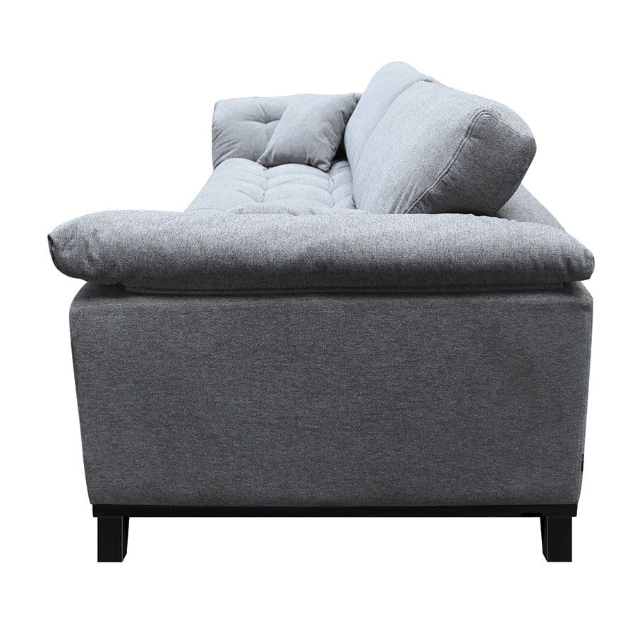 Canapé 3,5 places en tissu gris - Stockholm