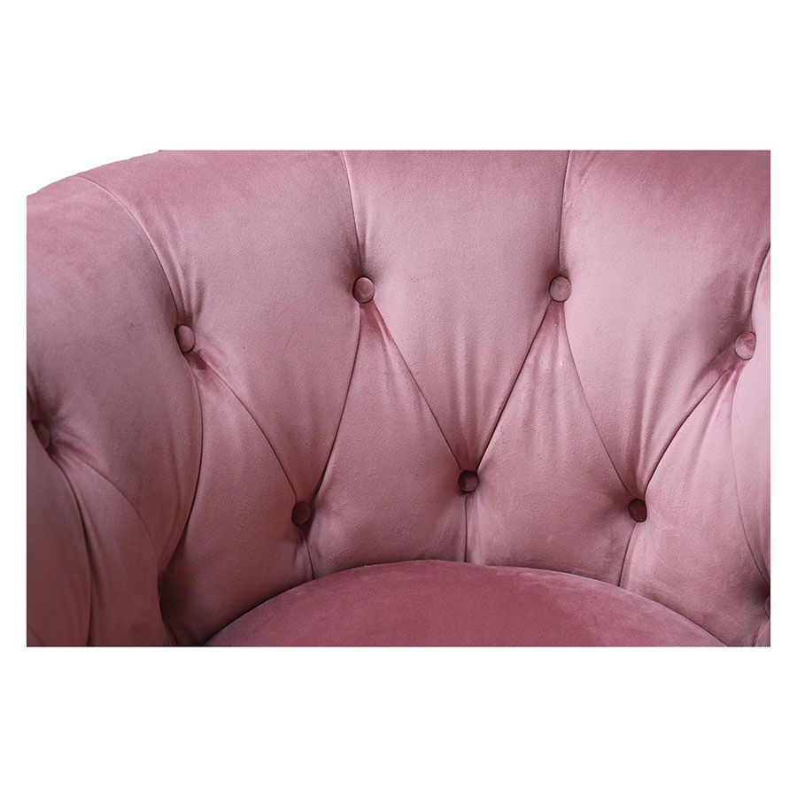 Fauteuil en tissu bicolore rose et fleuri - Victoria