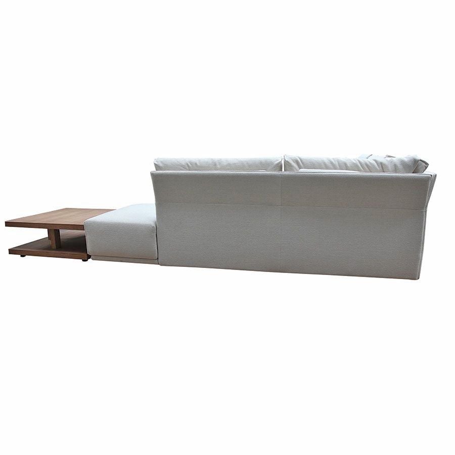 Canapé d'angle en tissu beige - Milano