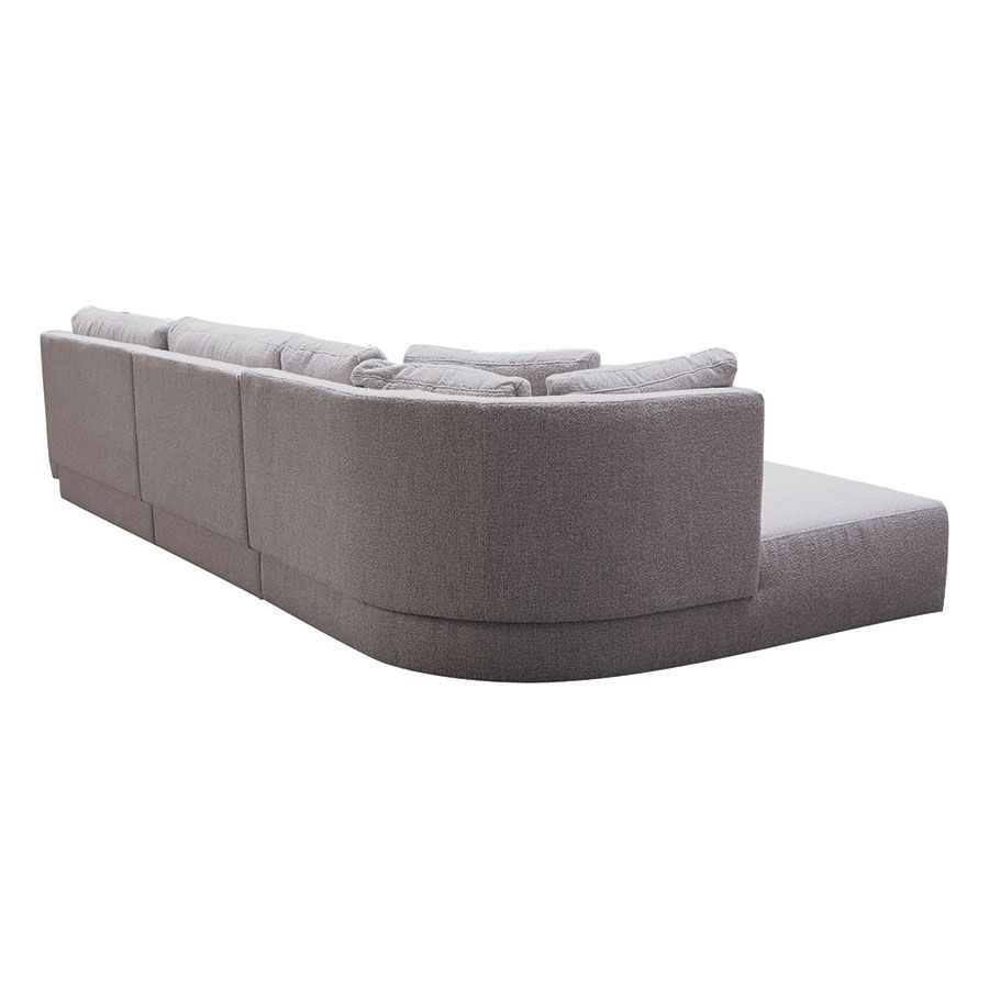 Canapé d'angle en tissu gris clair - Syracuse