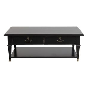 Table basse rectangulaire 4 tiroirs noire - Cénacle