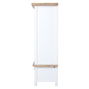 Armoire penderie 2 portes en bois recyclé blanc -Rivages - Visuel n°8
