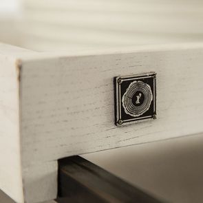 Table basse carrée contemporaine en frêne blanc et métal - Demeure - Visuel n°14