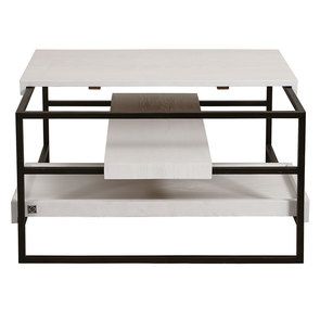 Table basse carrée contemporaine en frêne blanc et métal - Demeure - Visuel n°21