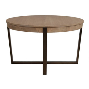 Table ronde extensible en bois et métal 4 à 10 personnes - Demeure