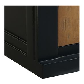 Meuble de cuisine haut 2 portes en bois recyclé bleu navy - Rivages - Visuel n°9