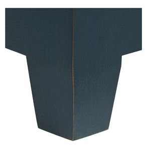 Console 2 tiroirs en pin massif bleu grisé vieilli - Brocante