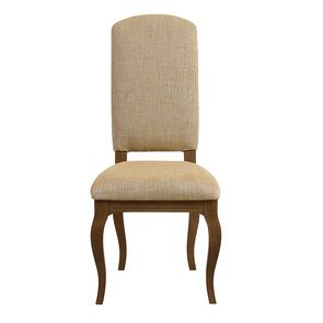 Chaise en tissu safran chambray et frêne massif - Romy