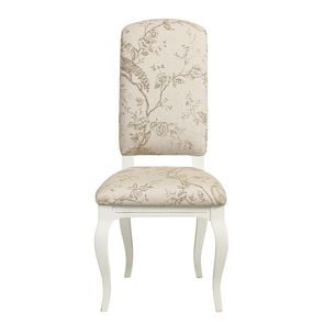 Chaise en tissu motif paradisier et hévéa massif - Romy