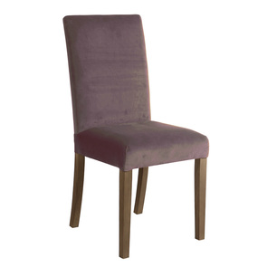 Chaise en tissu violet et frêne massif - Romane