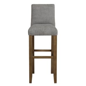 Chaise haute en tissu gris chambray - Ariane