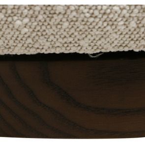 Fauteuil en tissu flocon avec socle pivotant en frêne massif - Basile