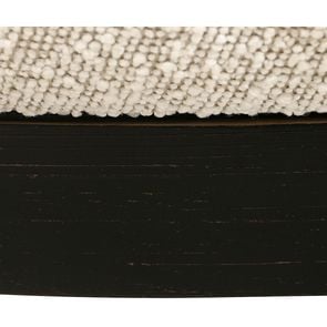 Fauteuil en tissu flocon avec socle pivotant noir en frêne massif - Basile