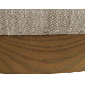 Fauteuil en tissu losange gris avec socle pivotant en frêne massif - Basile