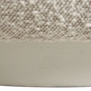 Fauteuil en tissu flocon avec socle pivotant blanc en frêne massif - Basile