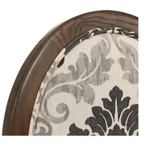 Chaise médaillon en tissu arabesque et frêne massif - Hortense - Visuel n°8