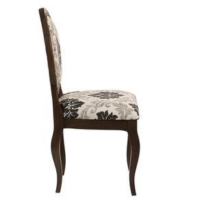 Chaise médaillon en tissu arabesque et frêne massif - Hortense - Visuel n°3
