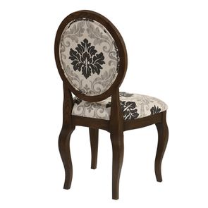 Chaise médaillon en tissu arabesque et frêne massif - Hortense - Visuel n°4