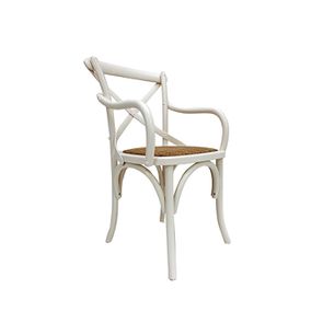 Fauteuil bistrot blanc