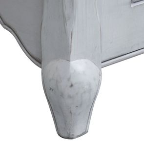 Lit 180x200 en pin blanc opaline vieilli - Château