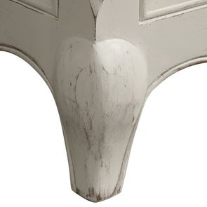 Console 3 tiroirs en pin massif blanc vieilli - Château