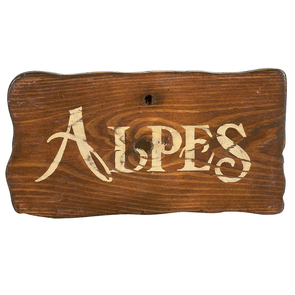 Enseigne en bois Alpes