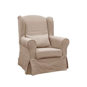 Housse pour fauteuil en tissu écru - Claridge