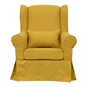 Housse pour fauteuil en tissu Jaune Moutarde - Claridge