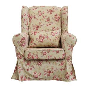 Housse pour fauteuil en tissu Tiffany Fleuri - Claridge