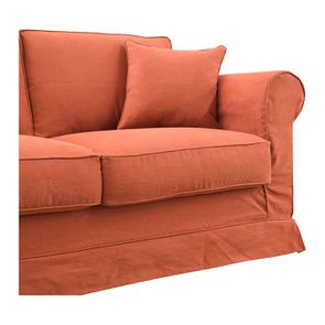 Housse pour canapé 2 places en tissu orange - Crowson