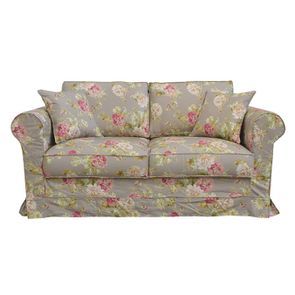 Housse pour canapé 2 places en tissu à motif fleuri - Crowson