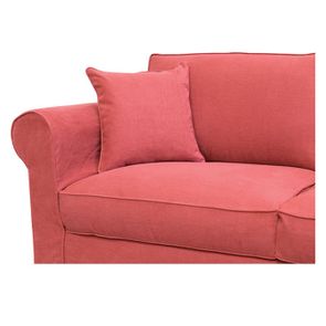 Housse pour canapé 3 places en tissu rouge - Crowson